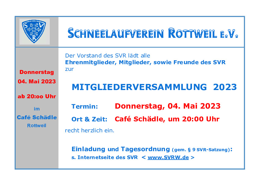Mitgliederversammlung 2023 Mitgliederversammlung 2023